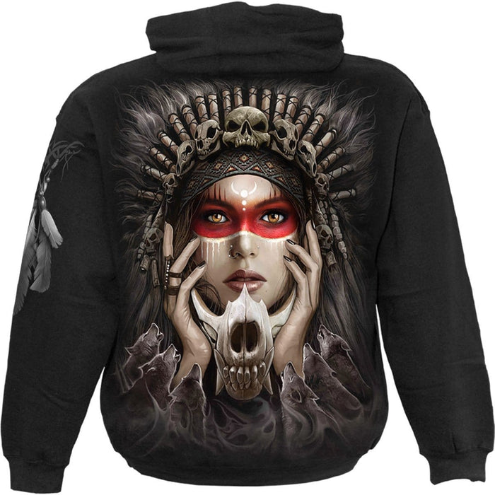 CRY OF THE WOLF - Hoody Black Spiral USA
