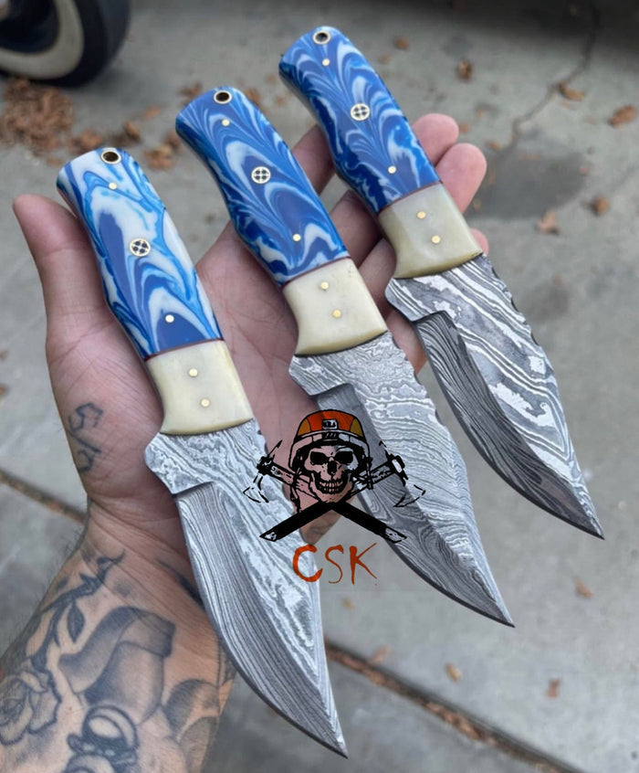 Crystal blue persuasion Damascus knife cskforged