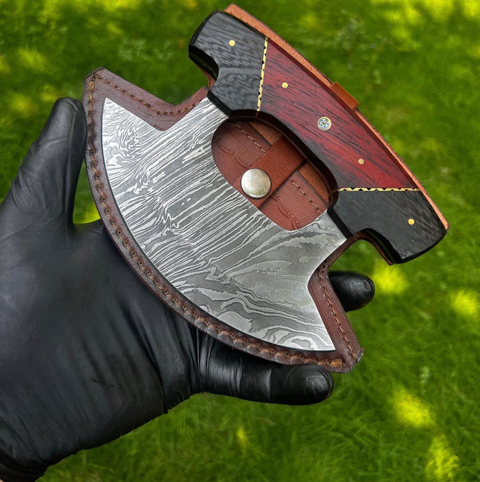 Custom Damascus ulu Knife cskforged