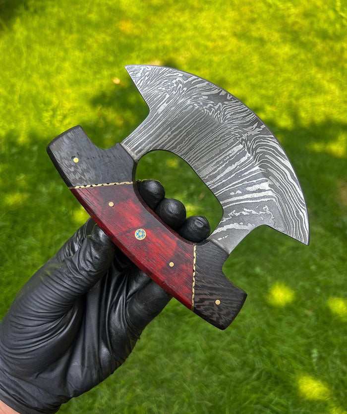 Custom Damascus ulu Knife cskforged