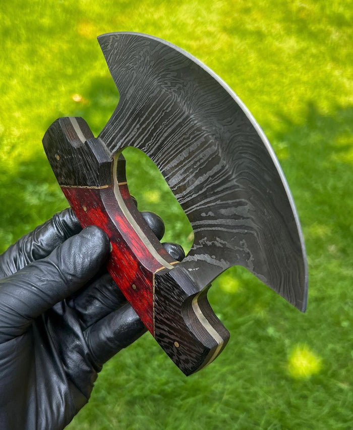Custom Damascus ulu Knife cskforged
