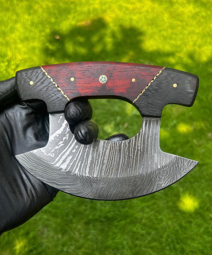 Custom Damascus ulu Knife cskforged