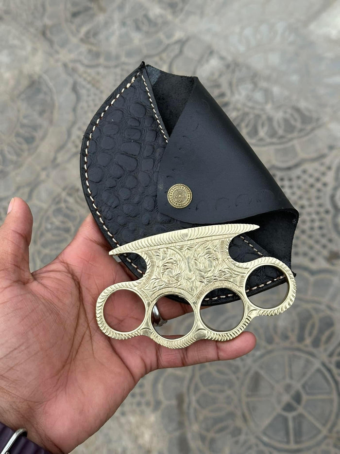 Custom engraved brass knuckle cskforged