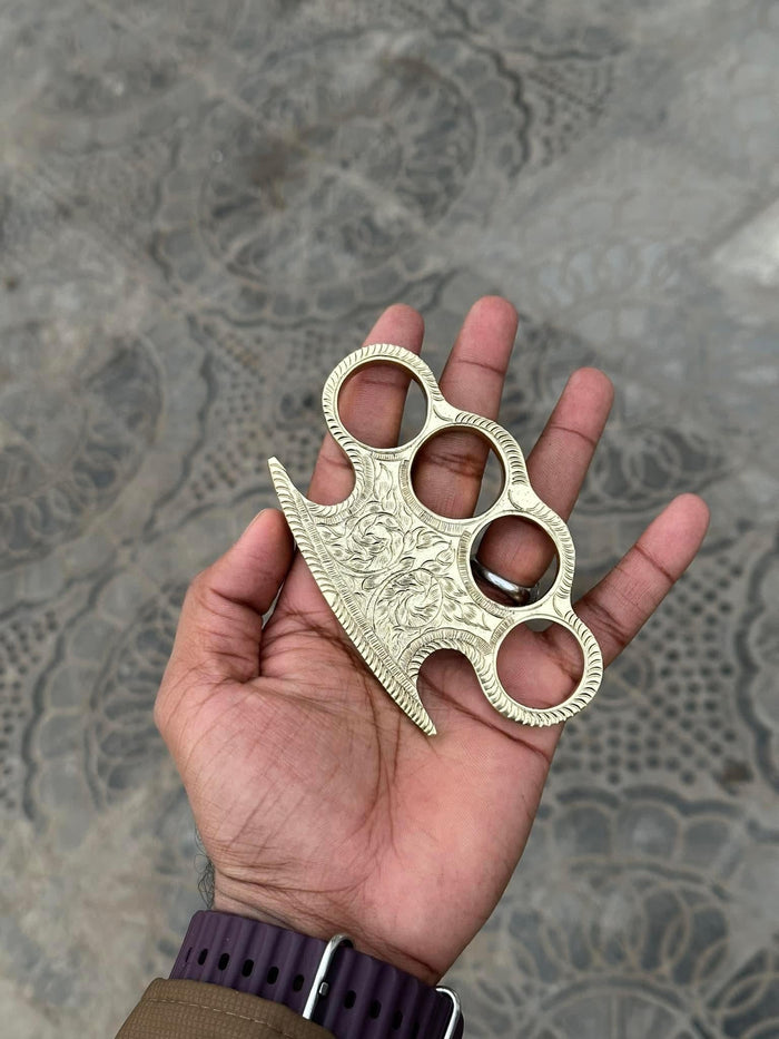 Custom engraved brass knuckle cskforged