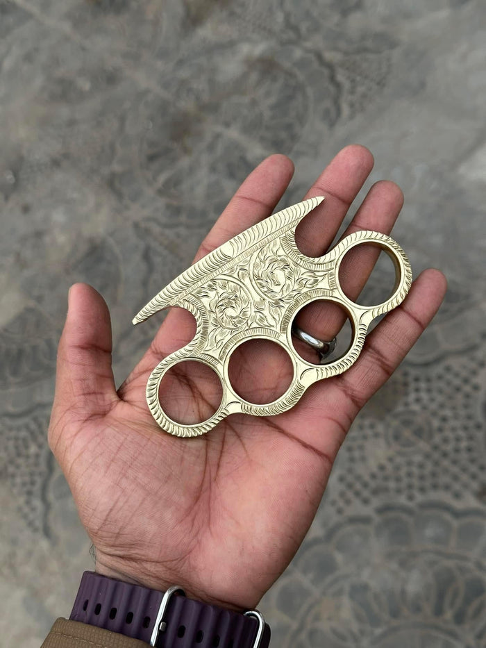 Custom engraved brass knuckle cskforged