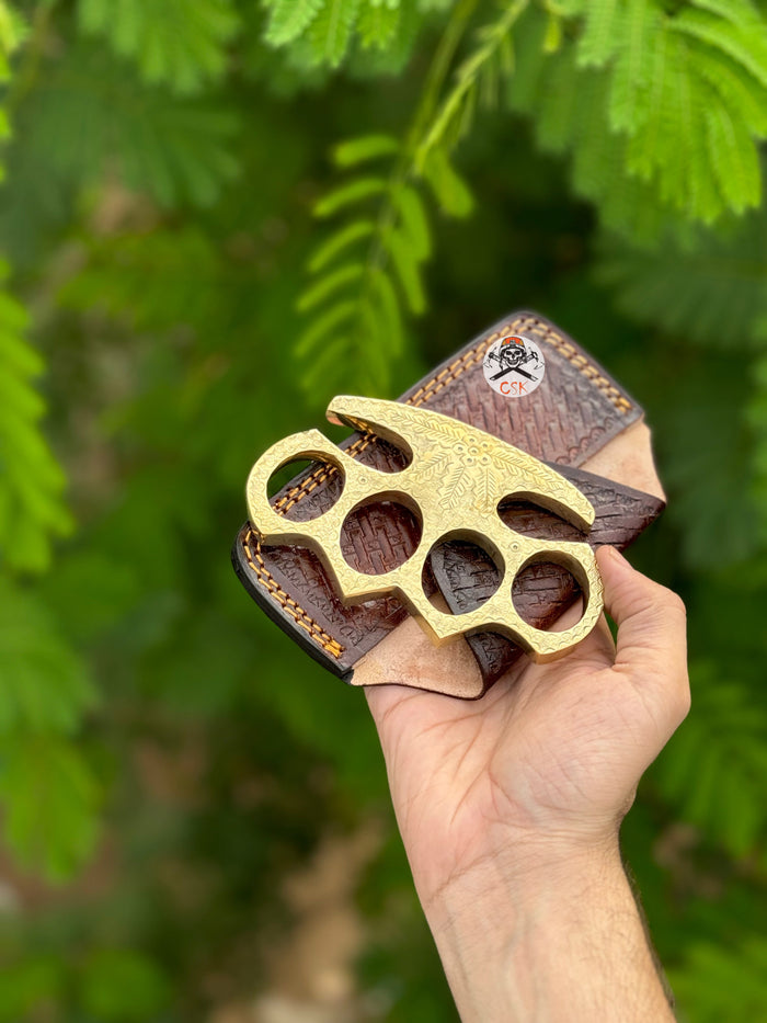 Custom engraved brass knuckle cskforged
