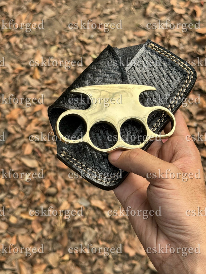 Custom Hand Casted Brass Knuckle cskforged