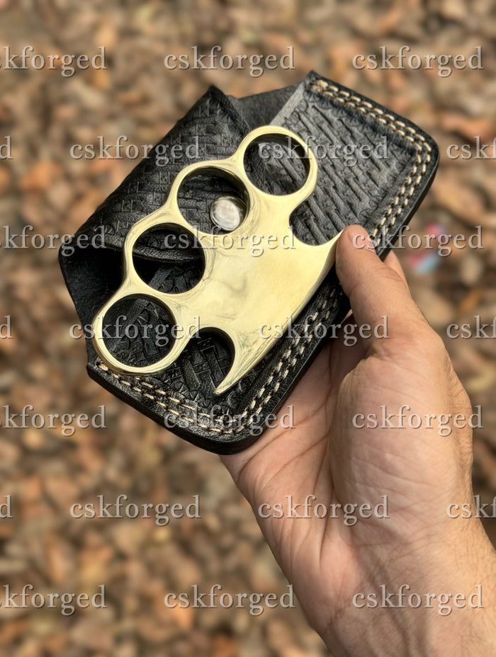 Custom Hand Casted Brass Knuckle cskforged