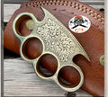 Custom Hand Engraved Brass knuckle cskforged