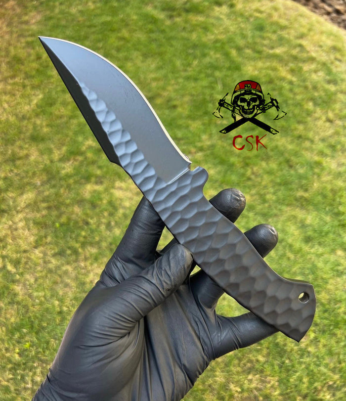 custom hand forged d2 steel hunting knife cskforged