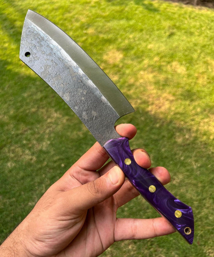 Custom Hand Forged High Carbon steel Cleaver Knife cskforged