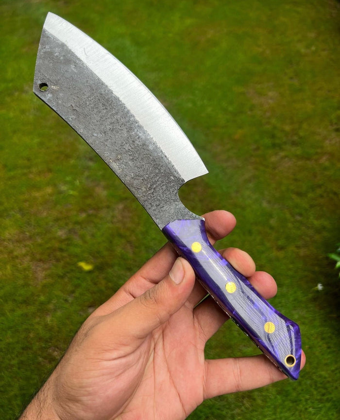 Custom Hand Forged High Carbon steel Cleaver Knife cskforged