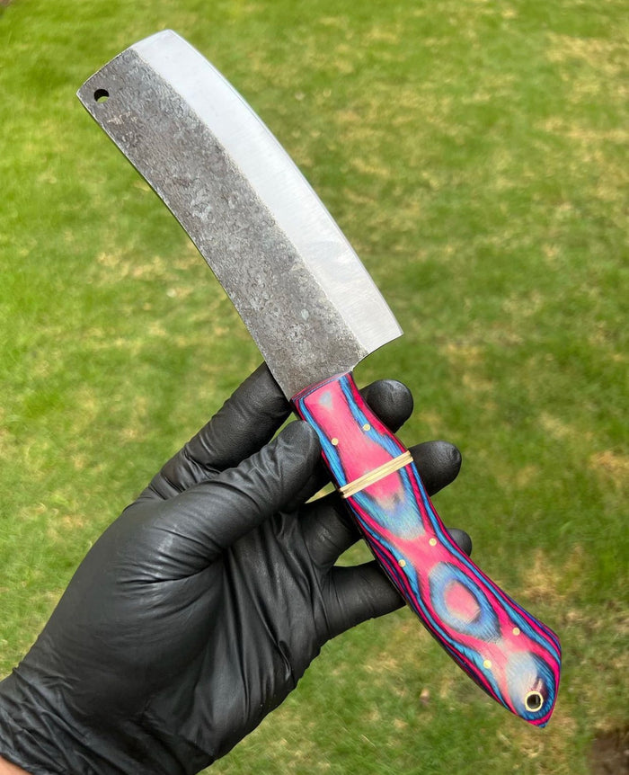 Custom Hand Forged High Carbon steel Cleaver Knife cskforged