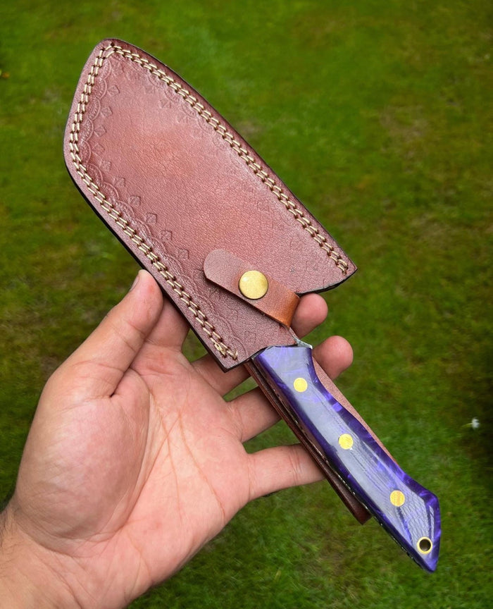 Custom Hand Forged High Carbon steel Cleaver Knife cskforged