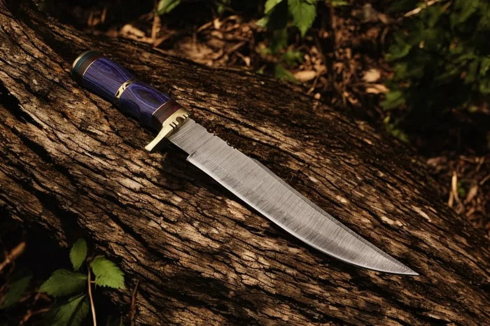 Custom Handmade Big Knife with Damascus Steel Blade cskforged