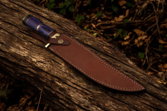 Custom Handmade Big Knife with Damascus Steel Blade cskforged