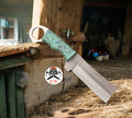 Custom Handmade Bull Cutter Knife – 8" Rasp Tool Steel Blade cskforged
