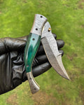 Custom Handmade Damascus Blade EDC Folding Pocket Knife cskforged