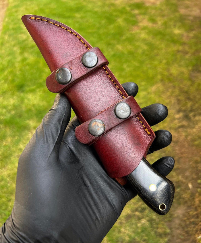 Custom Handmade Damascus Steel Fixed Blade Hunting Knife cskforged