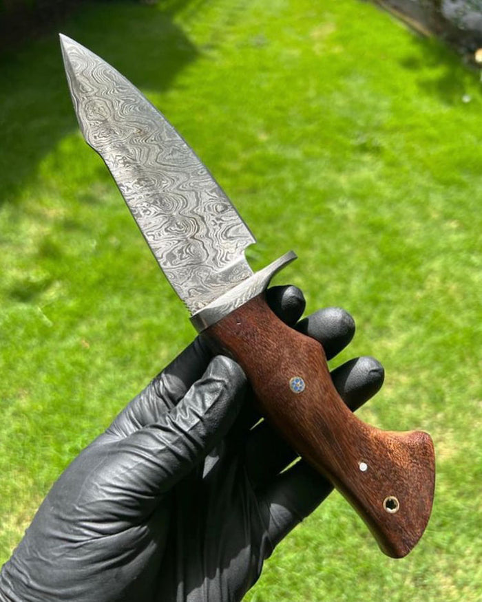 Custom Handmade Damascus Steel Hunting Knife cskforged