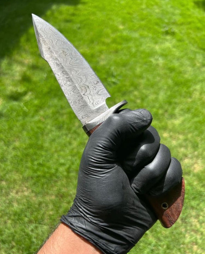 Custom Handmade Damascus Steel Hunting Knife cskforged
