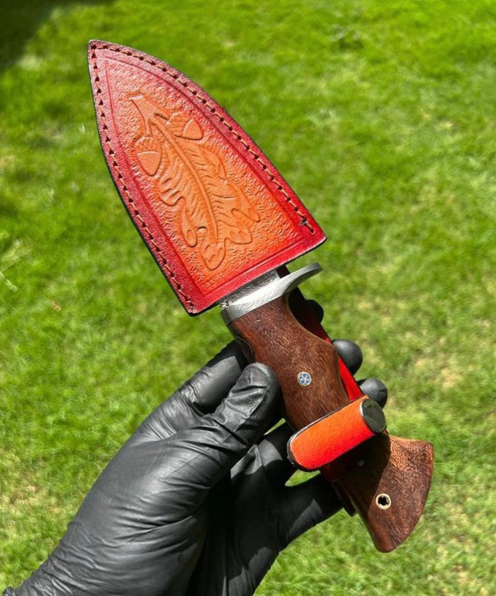 Custom Handmade Damascus Steel Hunting Knife cskforged