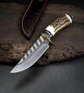 Custom Handmade Damascus Steel Steel Hunting Knife cskforged