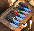 Custom Handmade Fixed Blade Knife – 8" High-Carbon Steel Blade with Epoxy Pine-Cone Handle cskforged