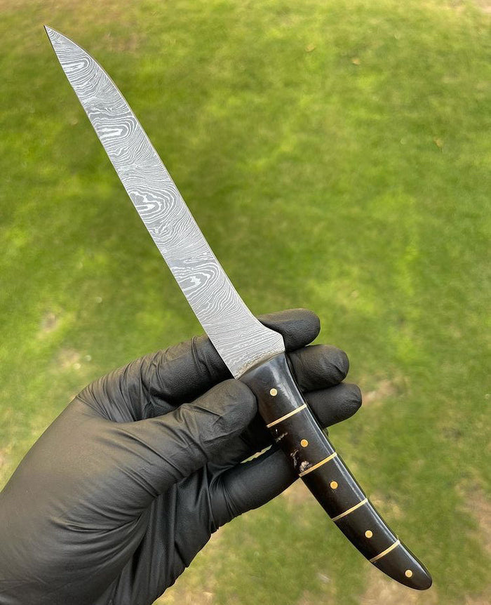 Custom Handmade Flexible Damascus Steel Fillet knife cskforged