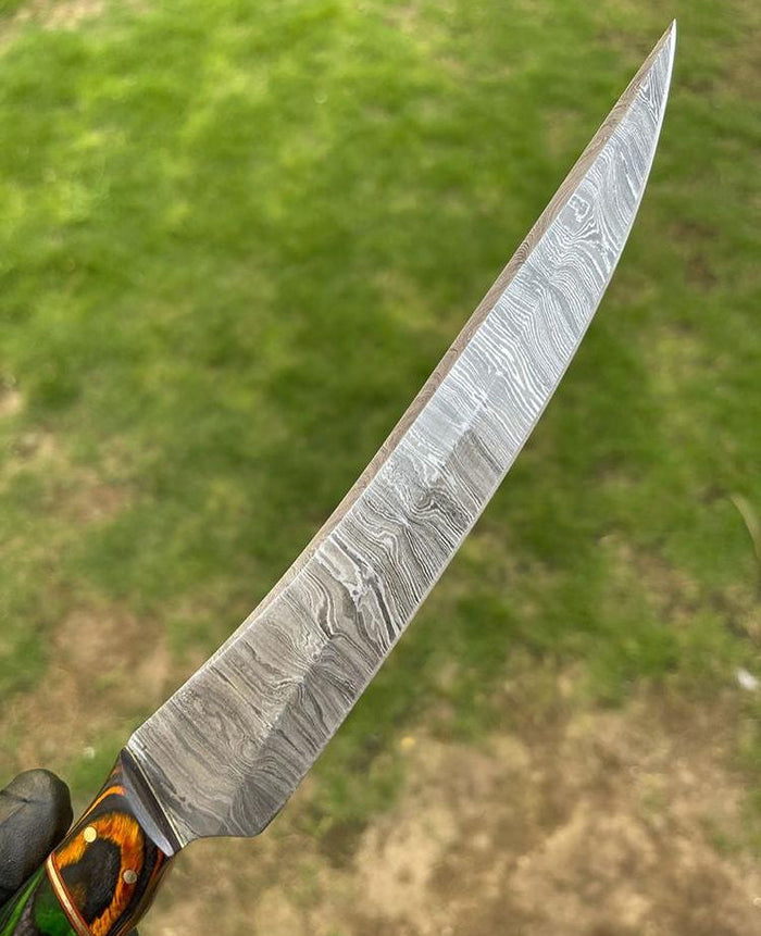 Custom Handmade Flexible Damascus Steel Fillet knife cskforged