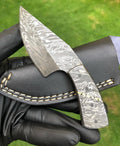 Custom Handmade Full Tang Damascus EDC knife cskforged