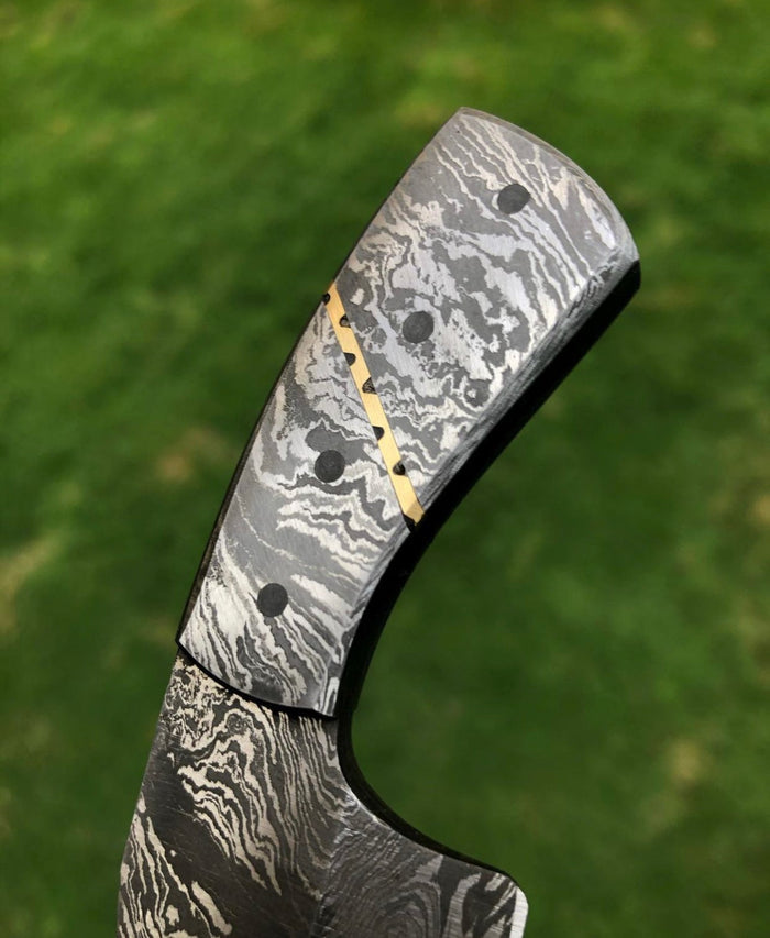 Custom Handmade Full Tang Damascus EDC knife cskforged