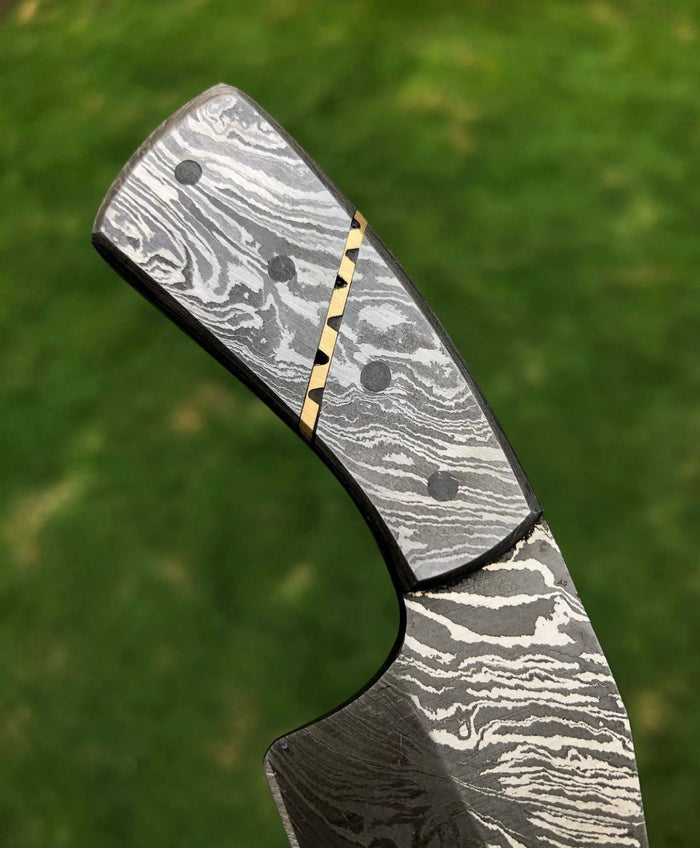 Custom Handmade Full Tang Damascus EDC knife cskforged