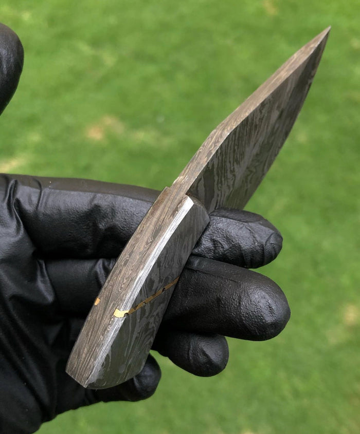 Custom Handmade Full Tang Damascus EDC knife cskforged