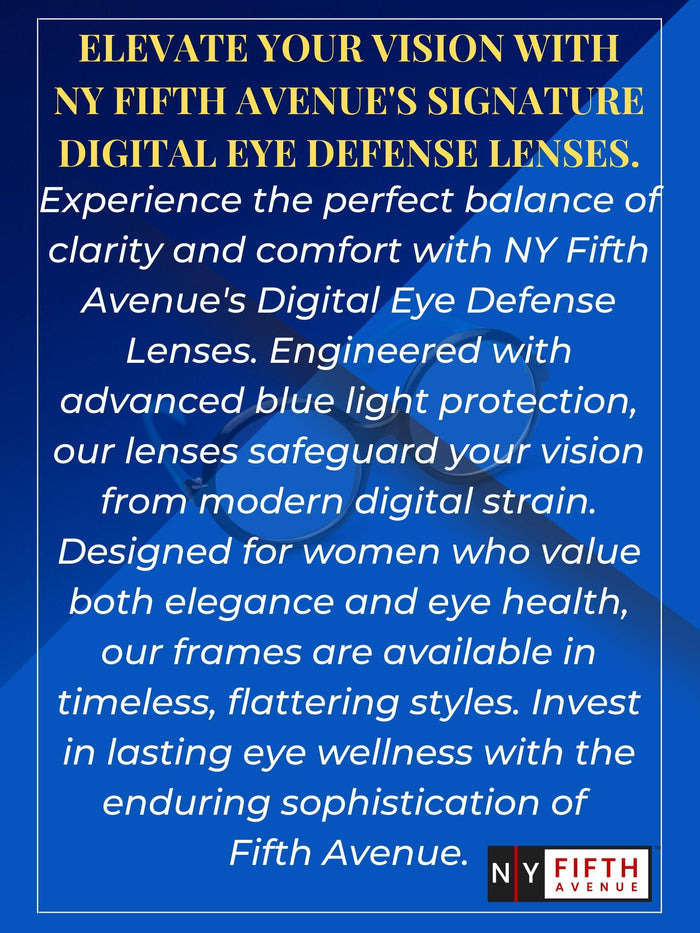 Custom lens Order, Blue Light Blocking Lens Upgrade (Customize) NY Fifth Avenue