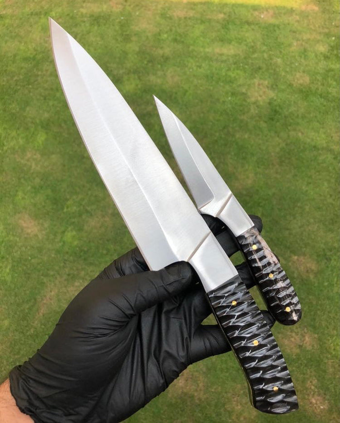 Custom made D2 steel 2 pieces chef set cskforged
