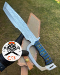 Custom Made D2 Steel Blade Large Camping Knife cskforged