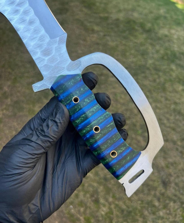 Custom Made D2 Steel Blade Large Camping Knife cskforged