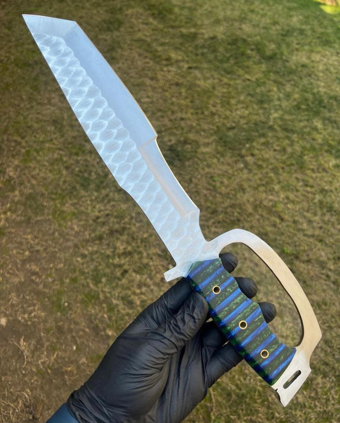 Custom Made D2 Steel Blade Large Camping Knife cskforged
