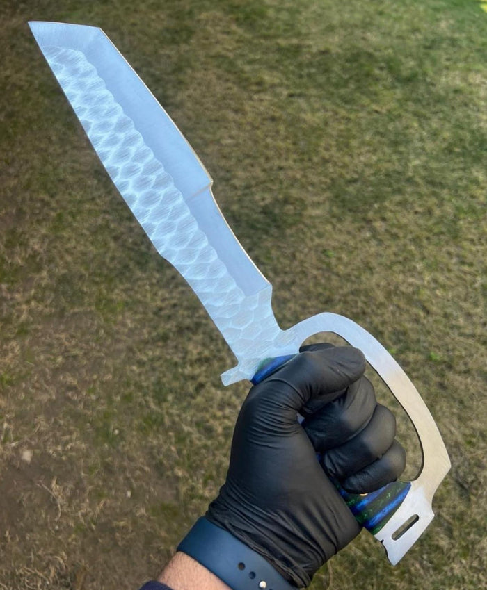 Custom Made D2 Steel Blade Large Camping Knife cskforged