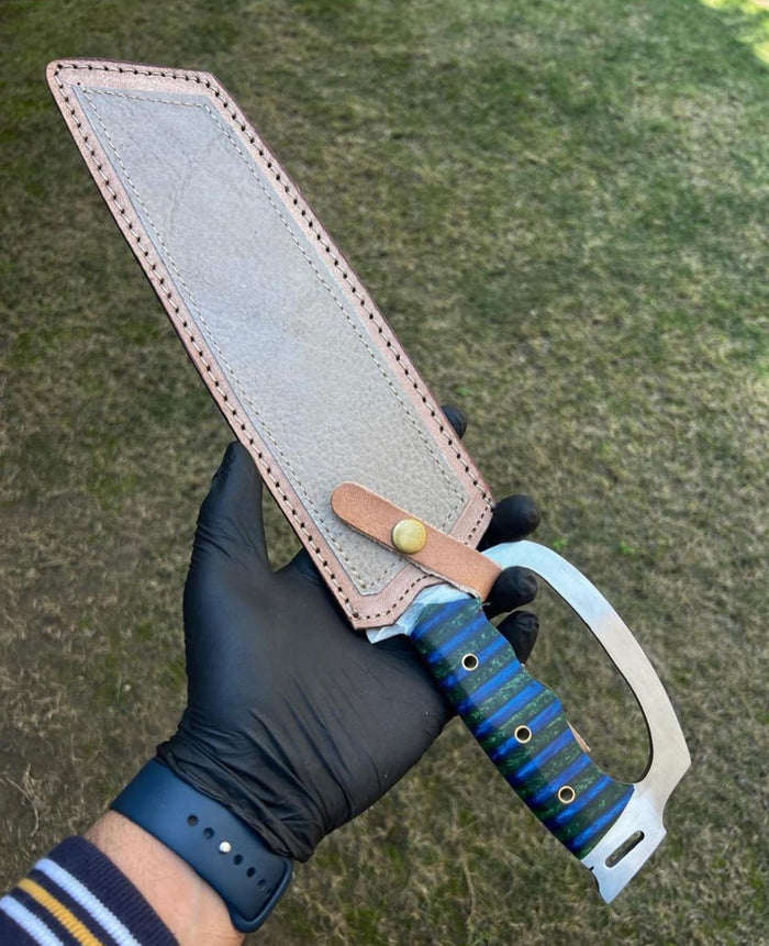 Custom Made D2 Steel Blade Large Camping Knife cskforged