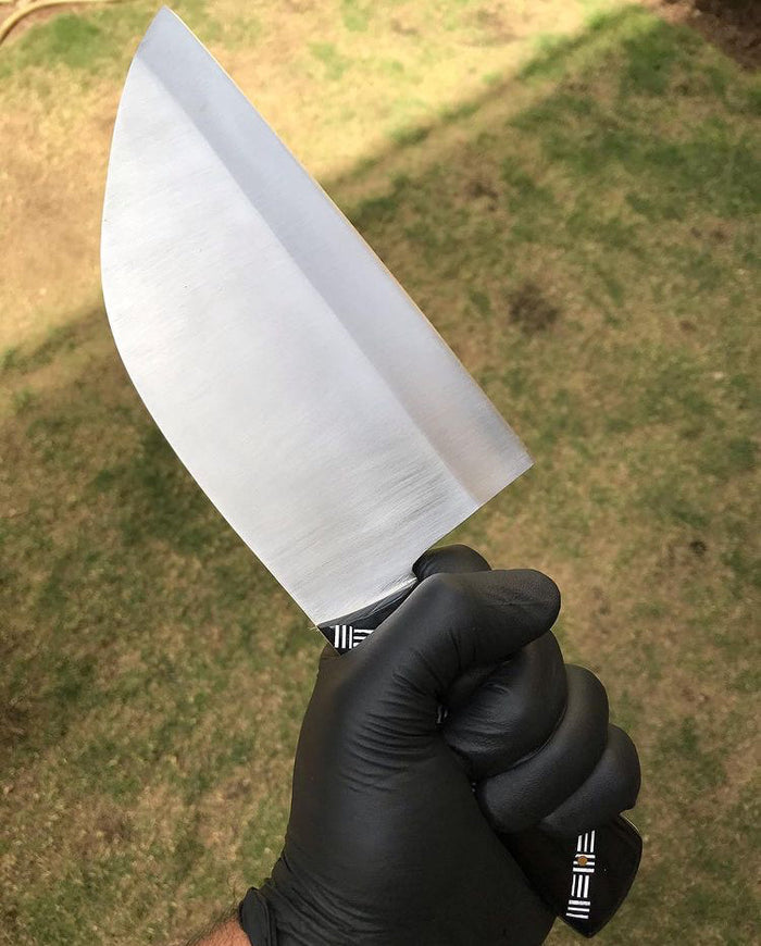 Custom Made D2 steel Chopped Cleaver cskforged