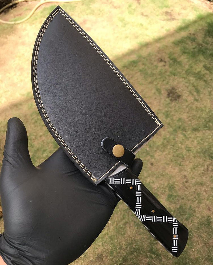 Custom Made D2 steel Chopped Cleaver cskforged