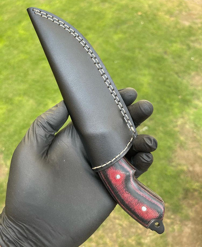 Custom made D2 steel EDC Hunting powder coated blade knife cskforged