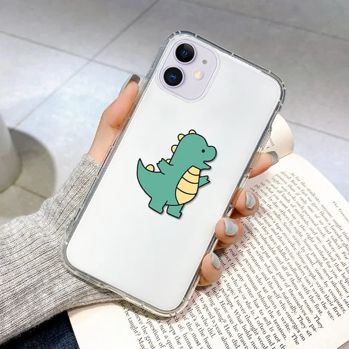 Cute Animal Dinosaur Couple Phone Case For iPhone PhoneShells