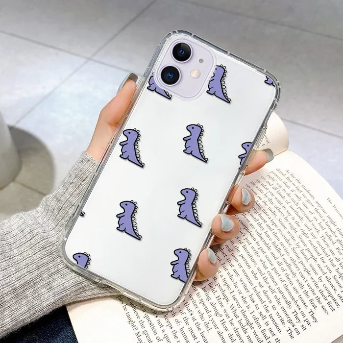 Cute Animal Dinosaur Couple Phone Case For iPhone PhoneShells