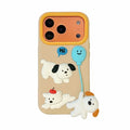 Cute Cartoon 3D Puppy Balloon Pendant Silicone Phone Case For iPhone PhoneShells