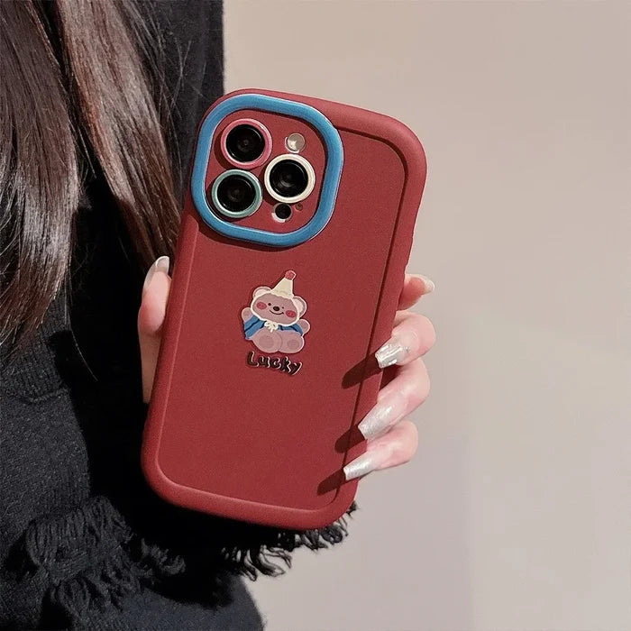 Cute Cartoon Bear Lanyard Phone Case For iPhone PhoneShells