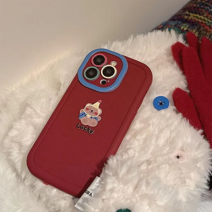 Cute Cartoon Bear Lanyard Phone Case For iPhone PhoneShells