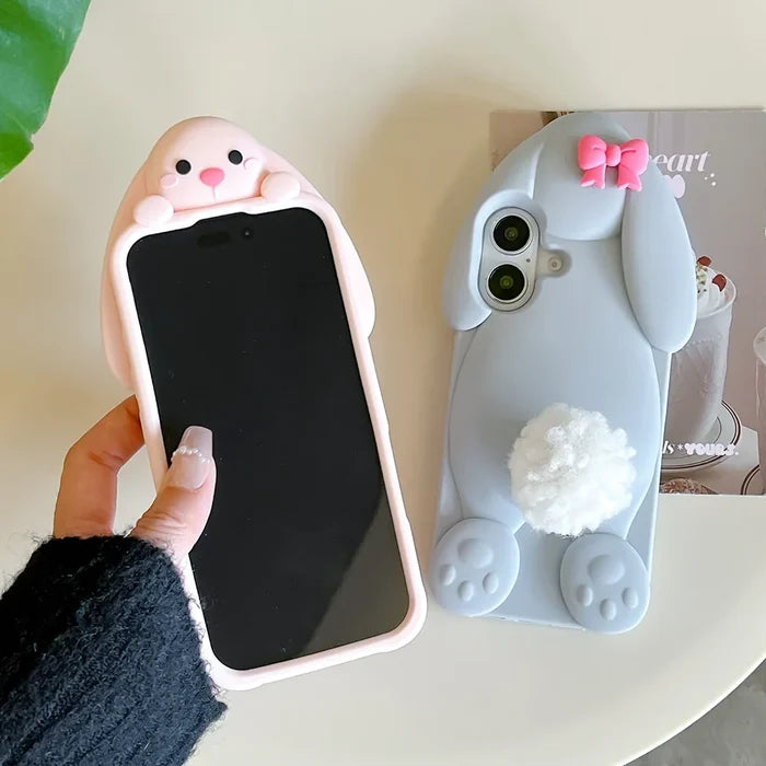 Cute Cartoon Hairball Tail Holder Benny Rabbit Phone Case PhoneShells